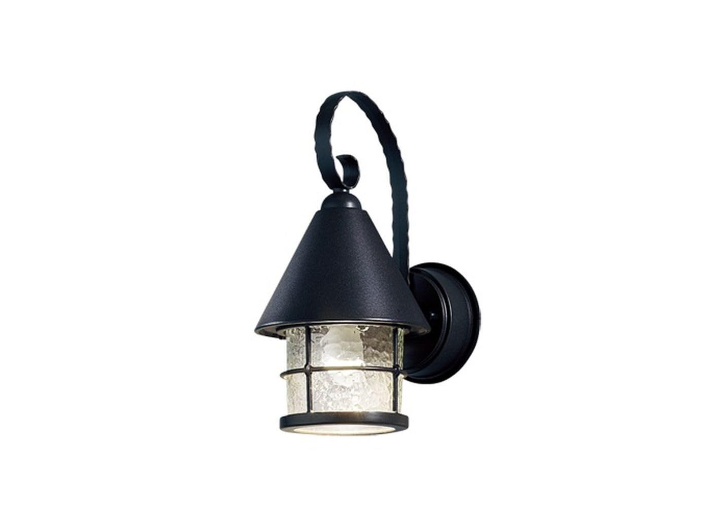 パナソニック Panasonic ポーチライト LED電球4 3 W 1灯 壁直付型 密閉 防雨型 LED電球交換型 電球色 オフブラック 透明 幅167 奥行234 高さ322 mm