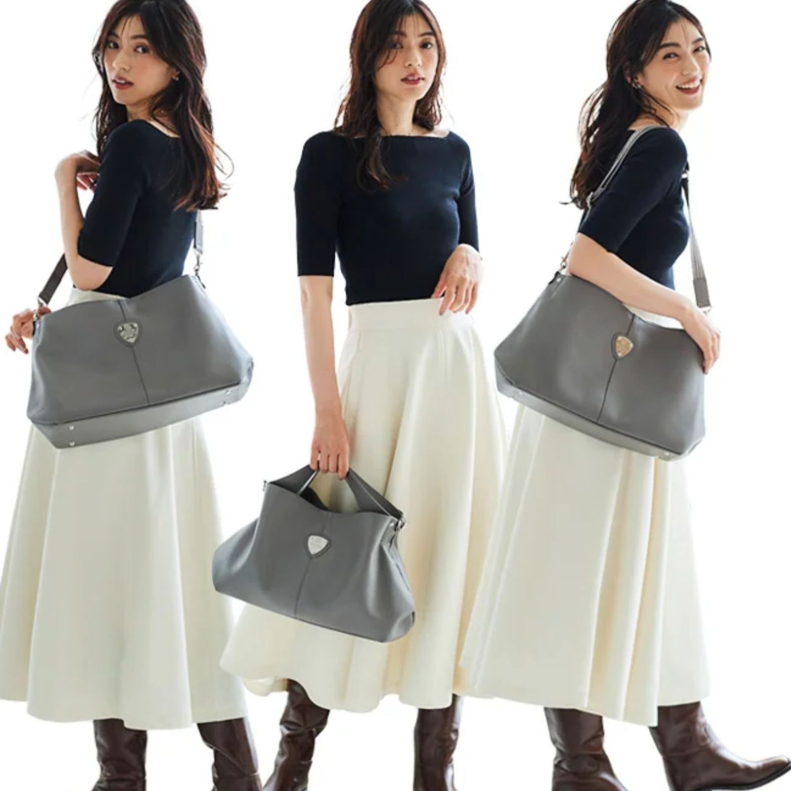 現行・美品】 ATAO elvy+ アタオ エルヴィ プラス 2way レザー バッグ