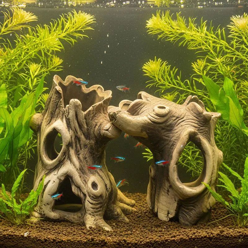 アクアリウム オブジェ 陶器 流木 隠れ家 水槽 レイアウト セラミック