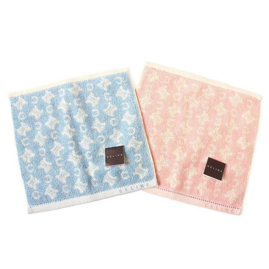 MOL25569 未使用 CELINE セリーヌ タオル ハンカチ ミニ 2枚セット