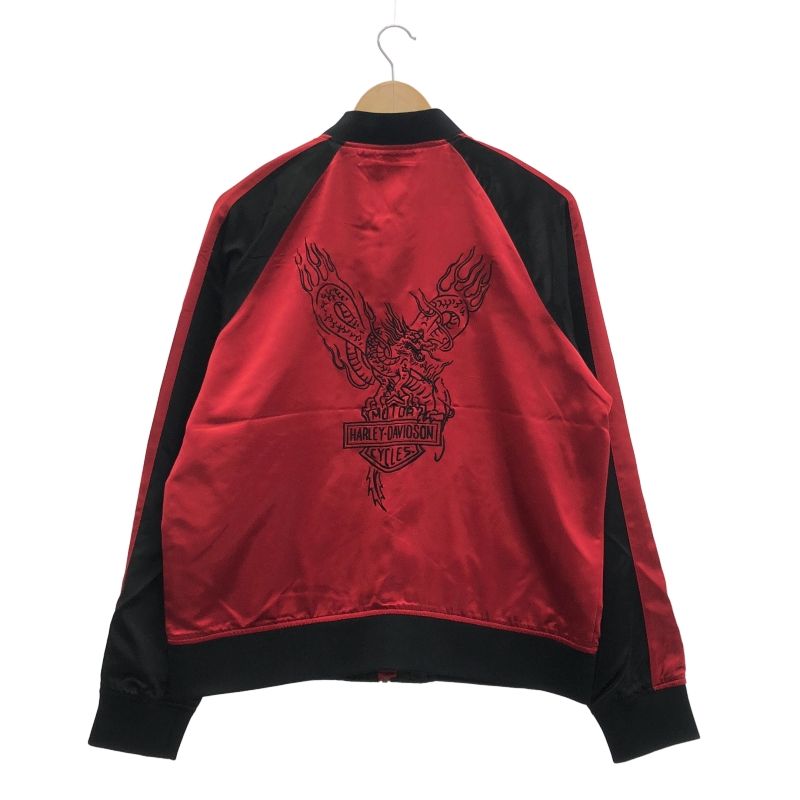中古】Harley Davidson 龍 スタジャン 赤黒 サイズL 97428-24VW 