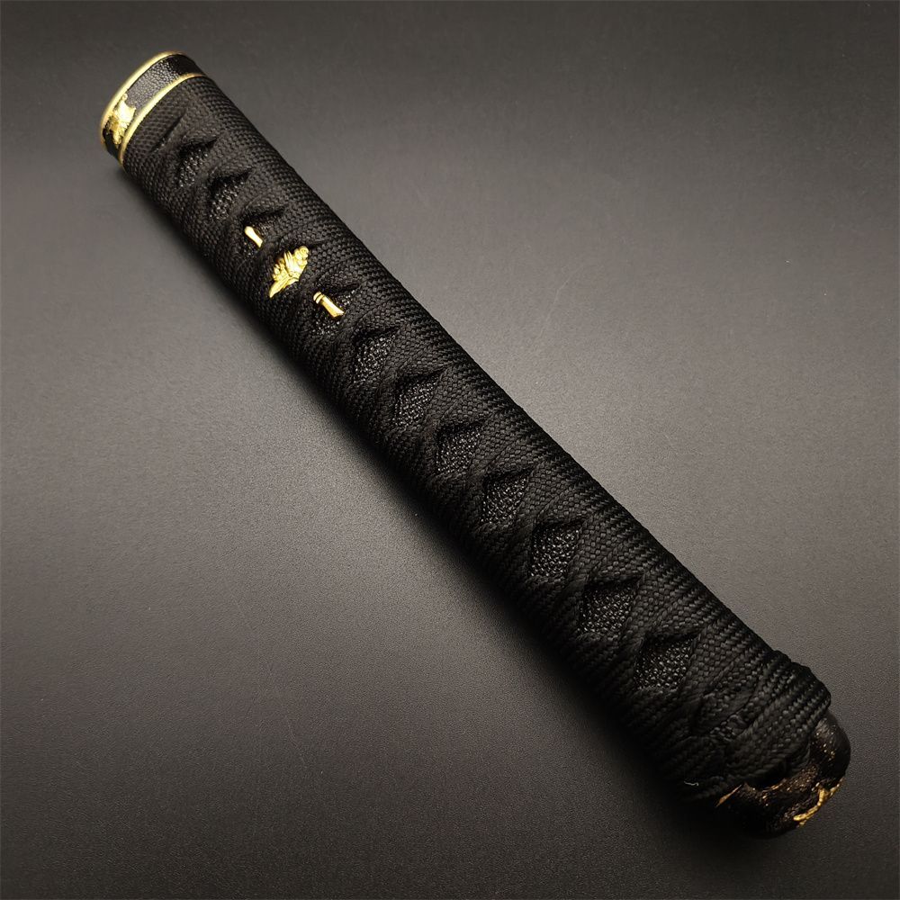 柄前 目貫 縁頭 柄巻 日本刀 刀装具 古美術 江戸時代 時代物 日本刀柄 紅葉縁頭 桜目貫 mbz17 日本刀装具 新品 全長約26CM 本鮫皮