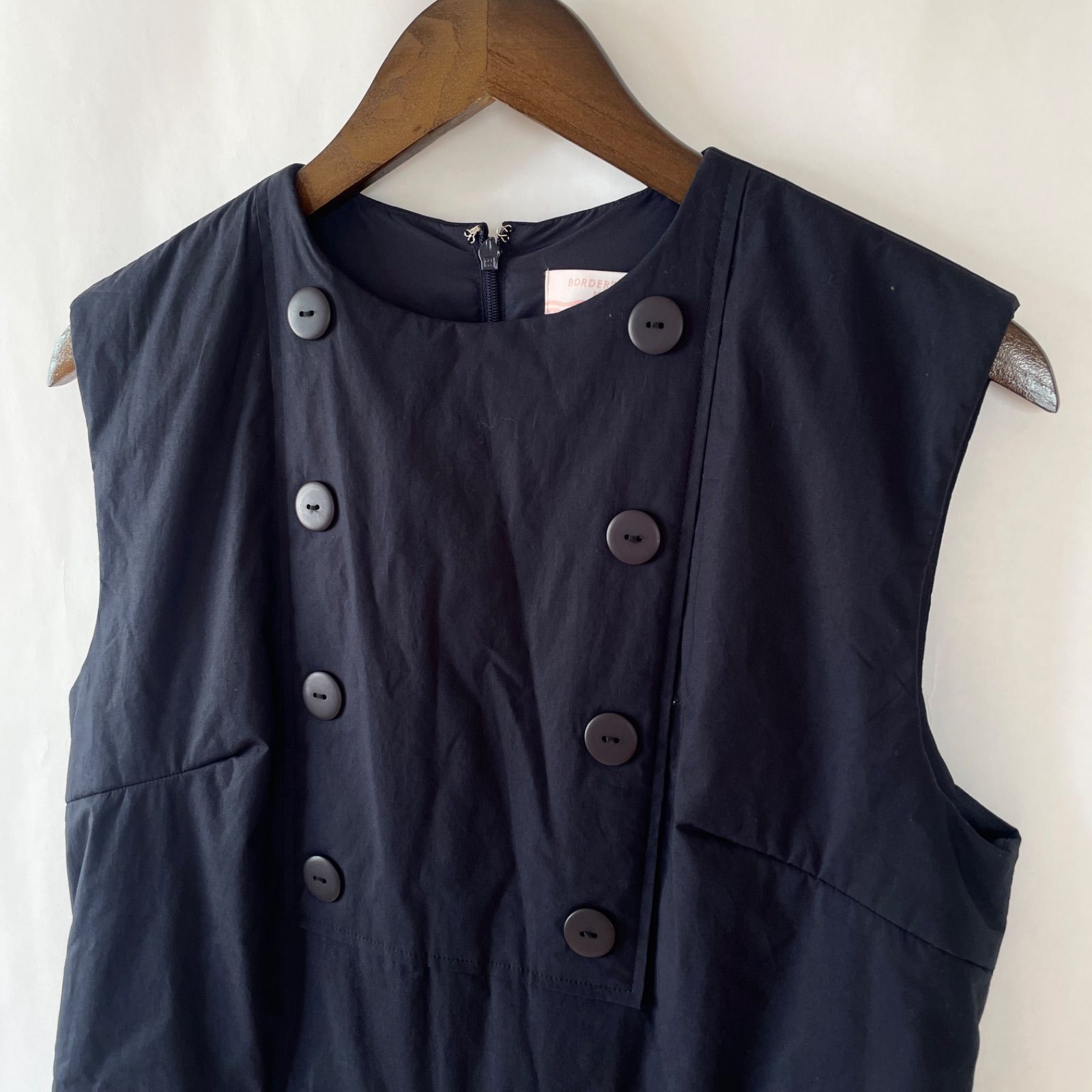 美品】ボーダーズアットバルコニー パディングジャンプスーツ 中綿