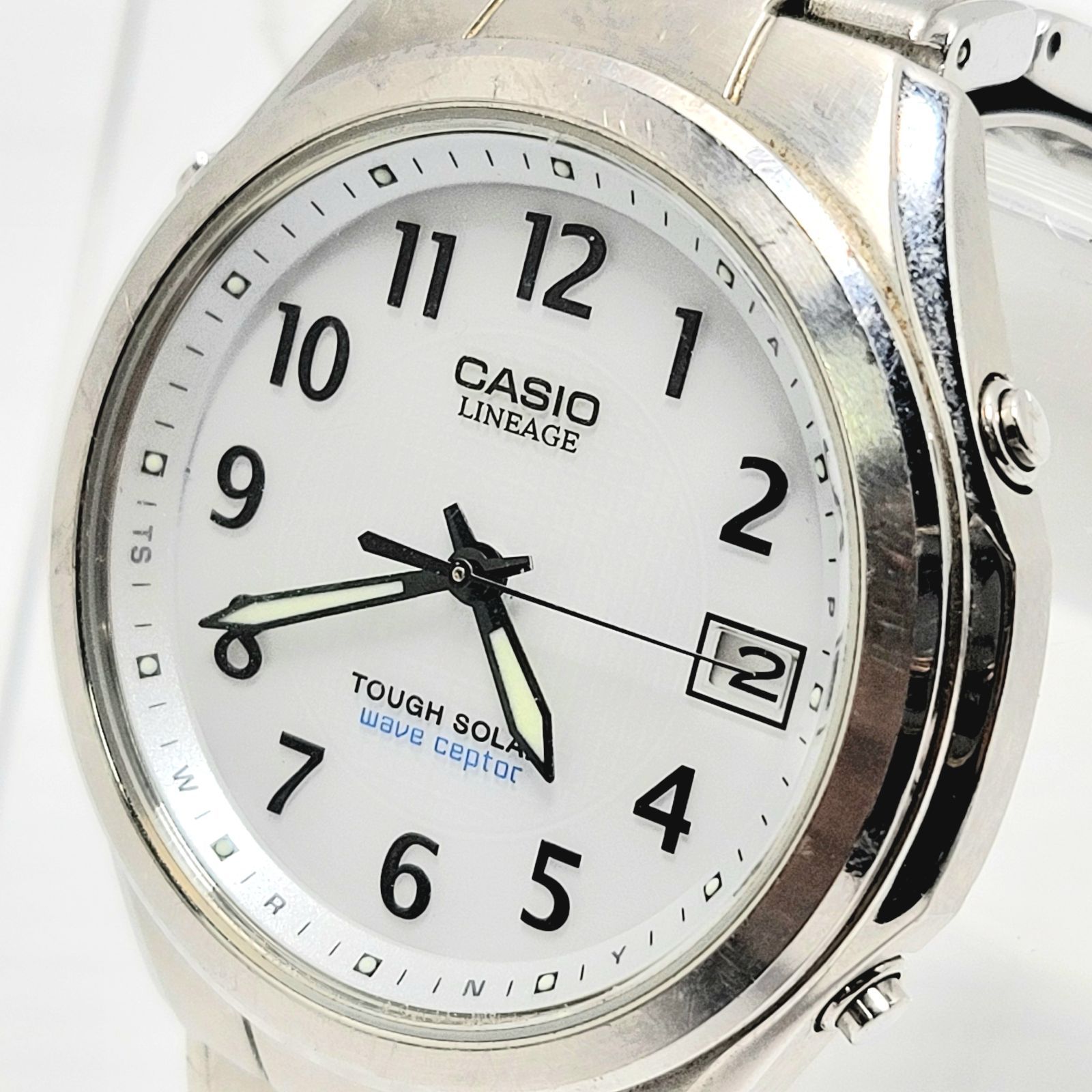 正常動作品】)CASIO リニエージLINEAGE ソーラー電波時計 LIW-120 