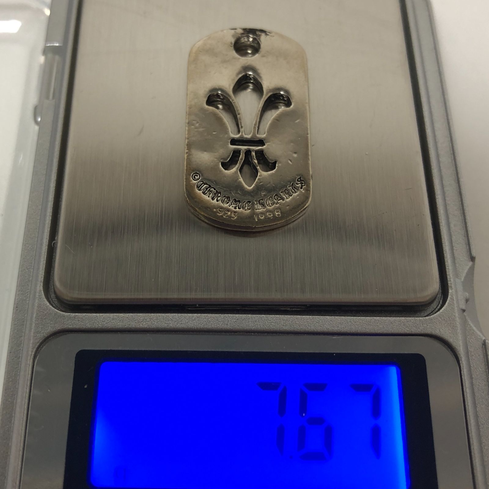 Chrome Hearts フレア ドッグタグ ペンダントトップ 1998刻印 シルバー