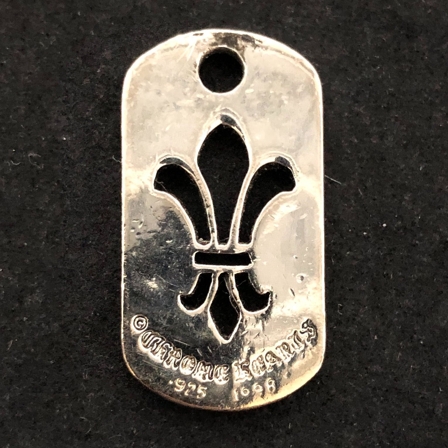 Chrome Hearts フレア ドッグタグ ペンダントトップ 1998刻印 シルバー