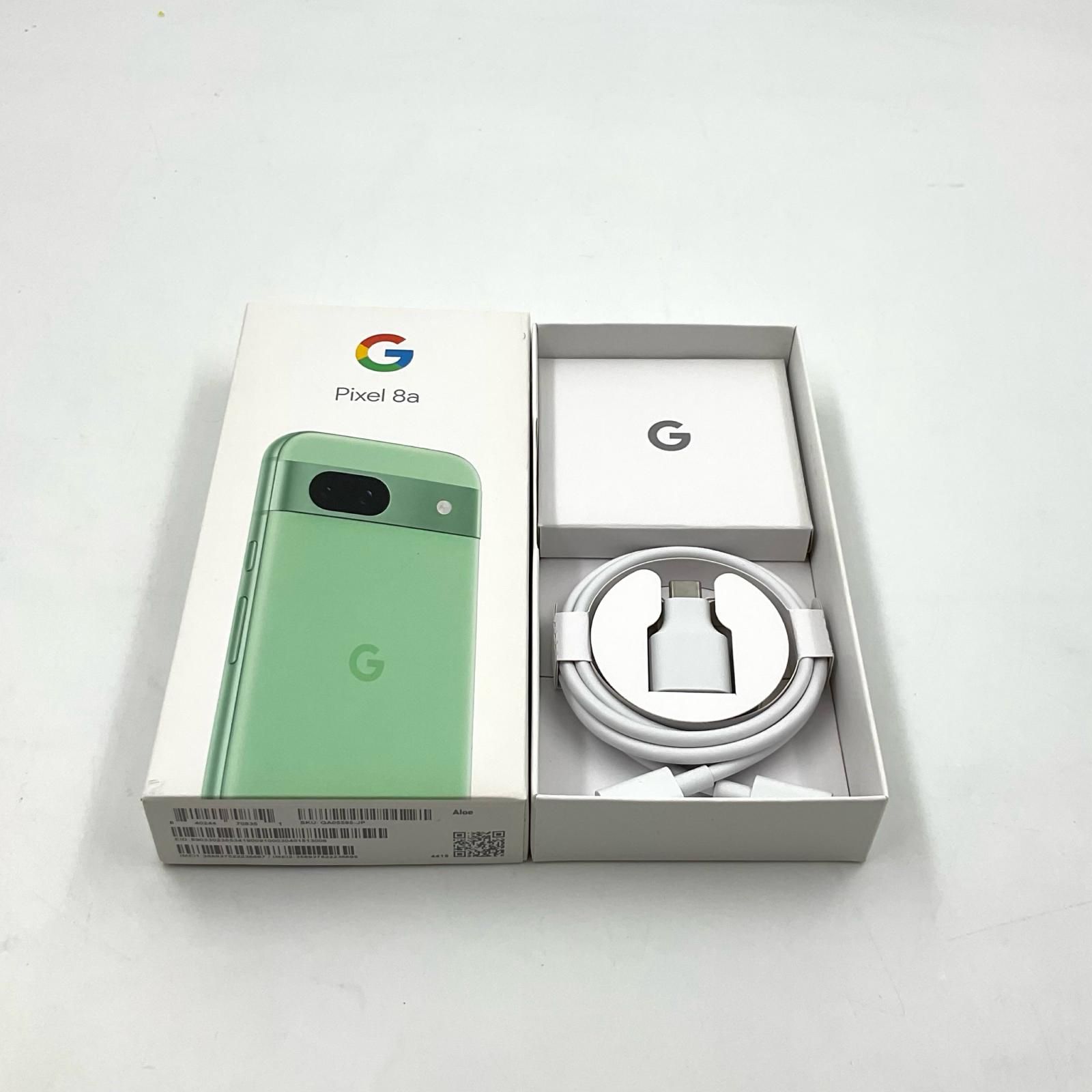 Google Pixel 8a 128GB Aloe SIMフリー G576D 白ロム 動作確認済【全額