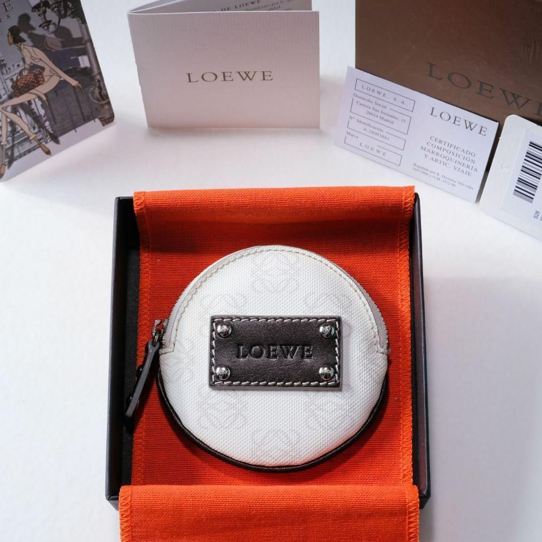 美品✨️LOEWE ロエベ アナグラム コインケース 丸型 サークル PVC