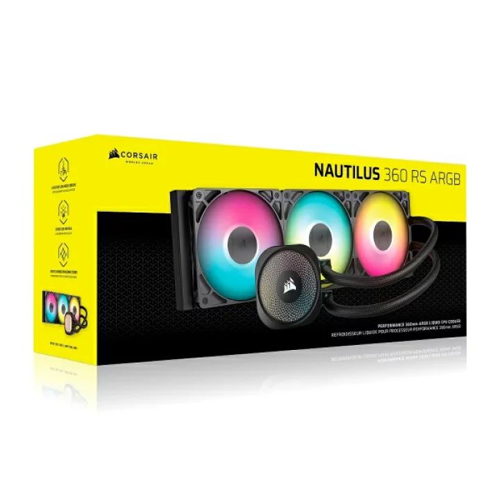 新品 Corsair NAUTILUS 360 RS ARGB 水冷CPUクーラー 黒 送料無料