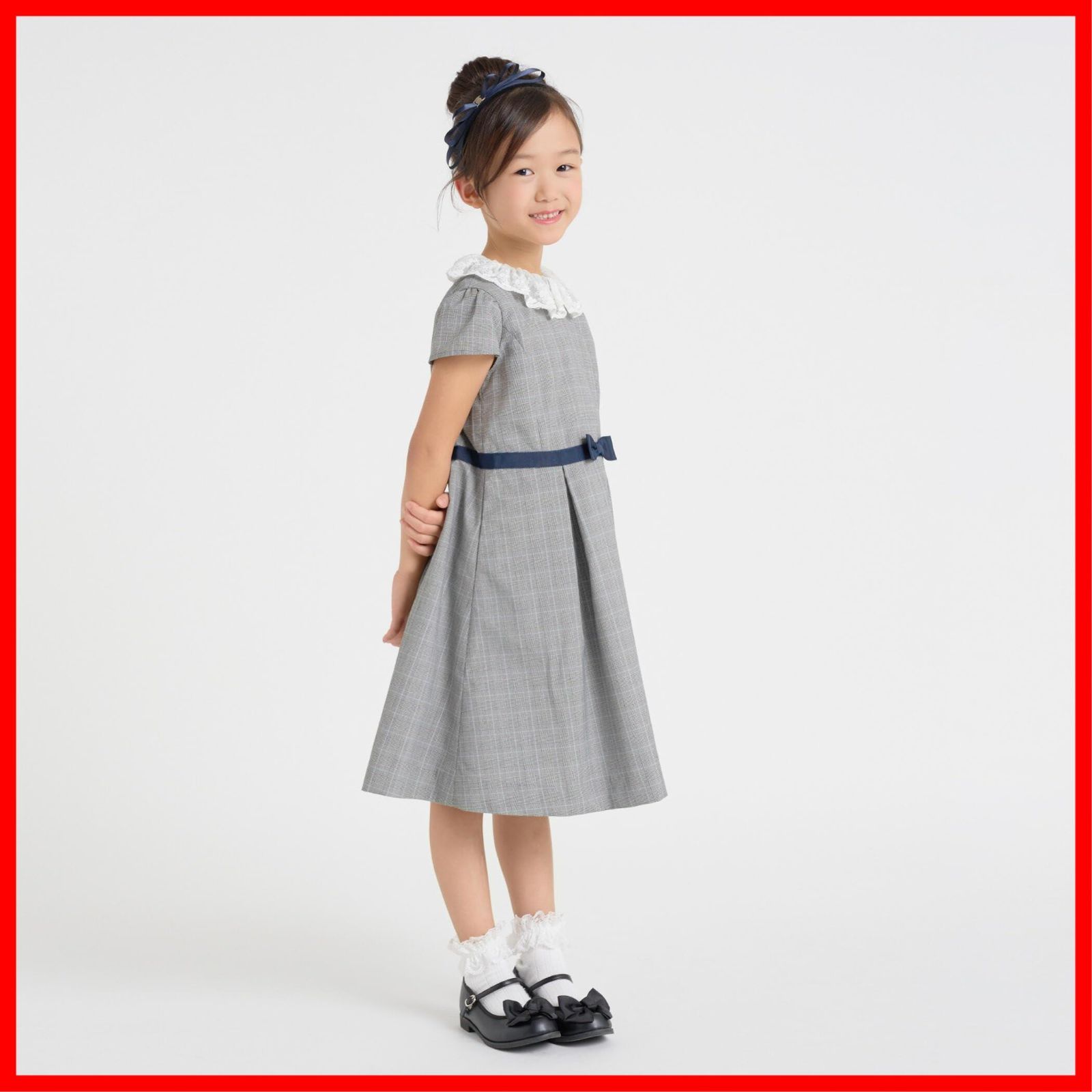 数量 98-07 OM 03-205 レース襟付きドレス×ボレロ 110-130 cm セットアイテム コムサイズム