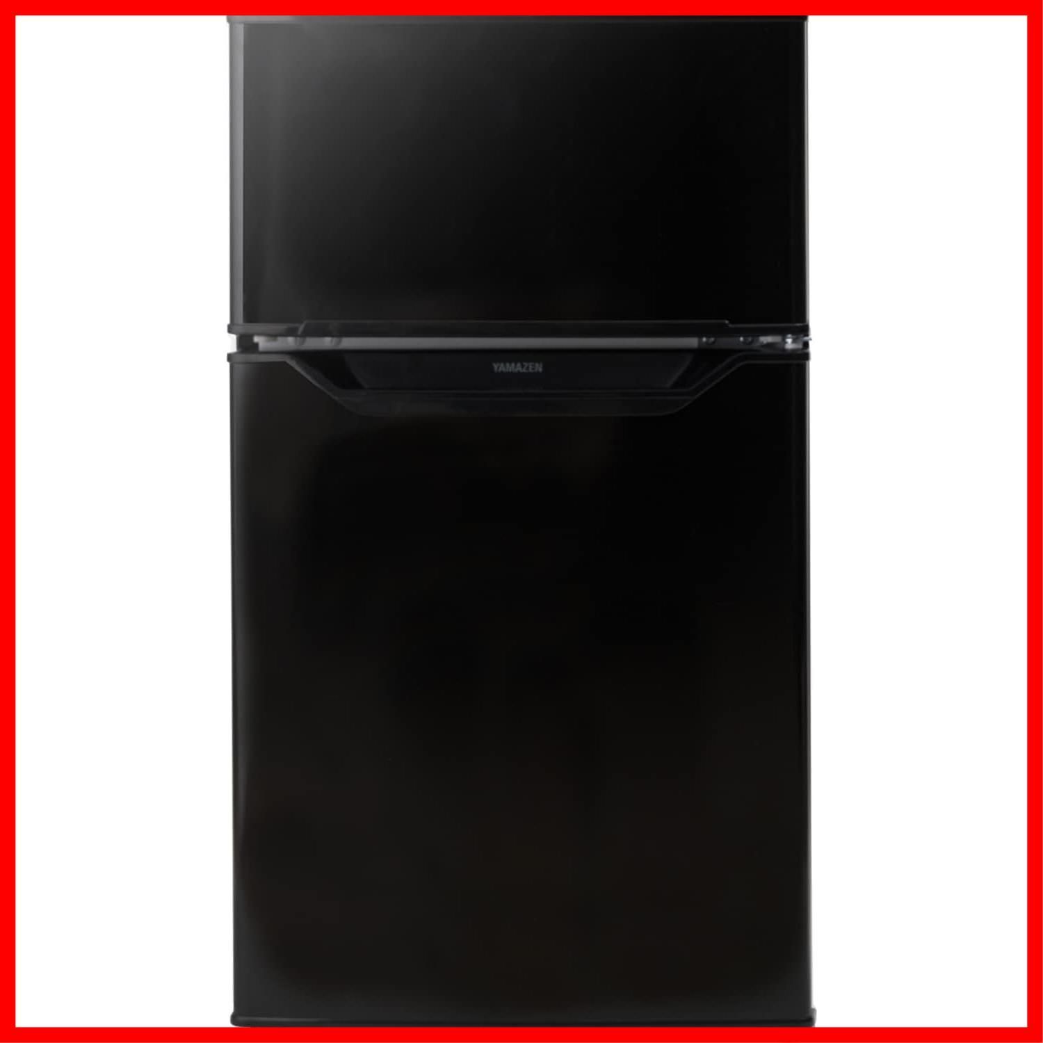 在庫処分】小型 2ドア 一人暮らし ブラック 耐熱天板 ZFR-D90(B) 右