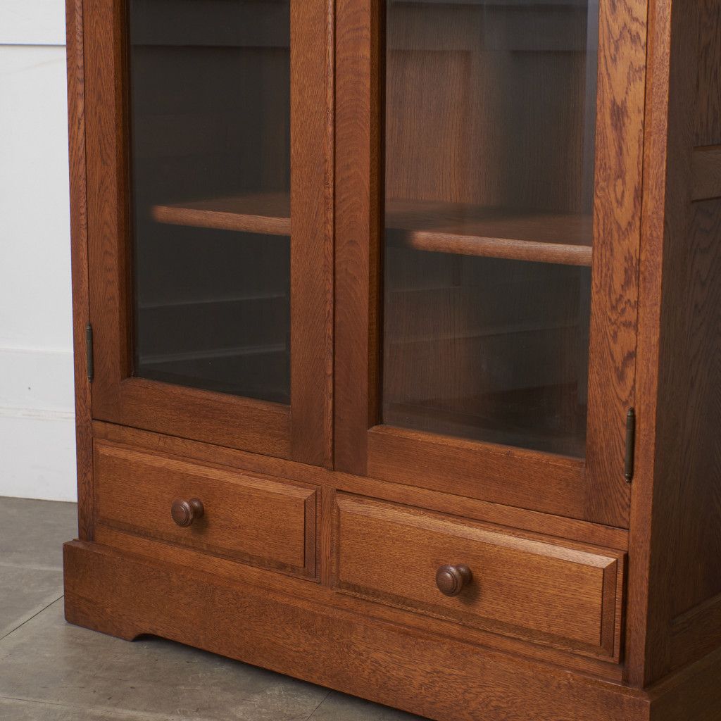 旭川家具 オーク 無垢材 本棚 書棚 ブックシェルフ 飾り棚 食器棚 収納