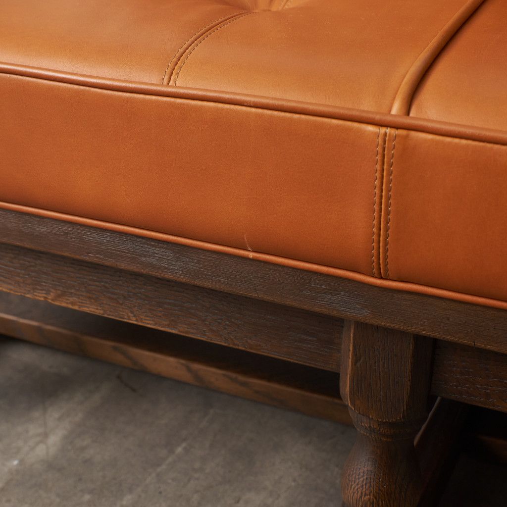 定90万 飛騨産業 キツツキ PROVINCIAL ソファ 本革 3人掛け 無垢材