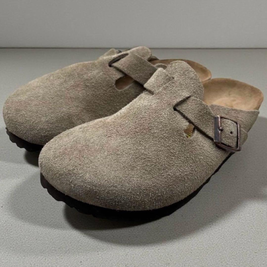 美品 ビルケンシュトック ボストン 24サボ サンダル トープ スエード