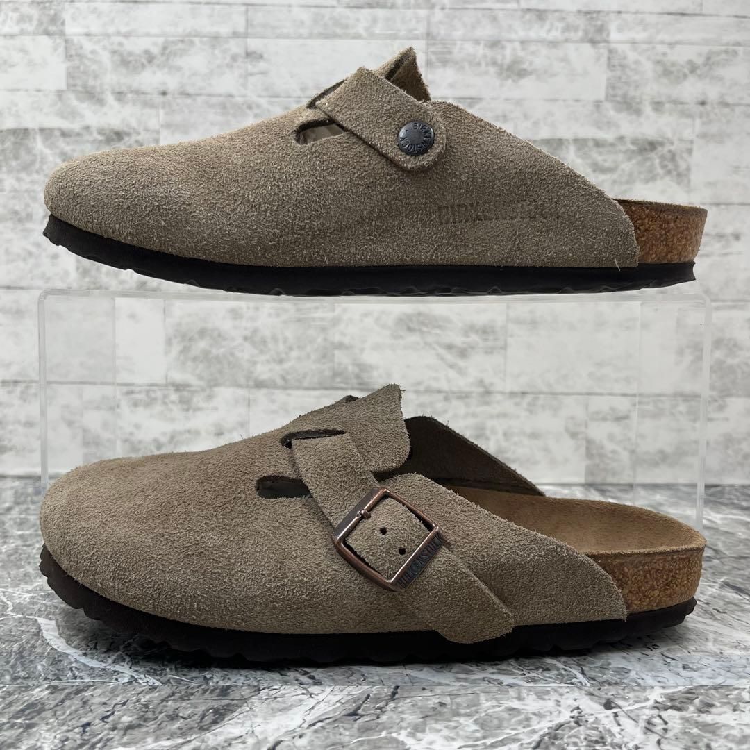 美品 ビルケンシュトック ボストン 24サボ サンダル トープ スエード
