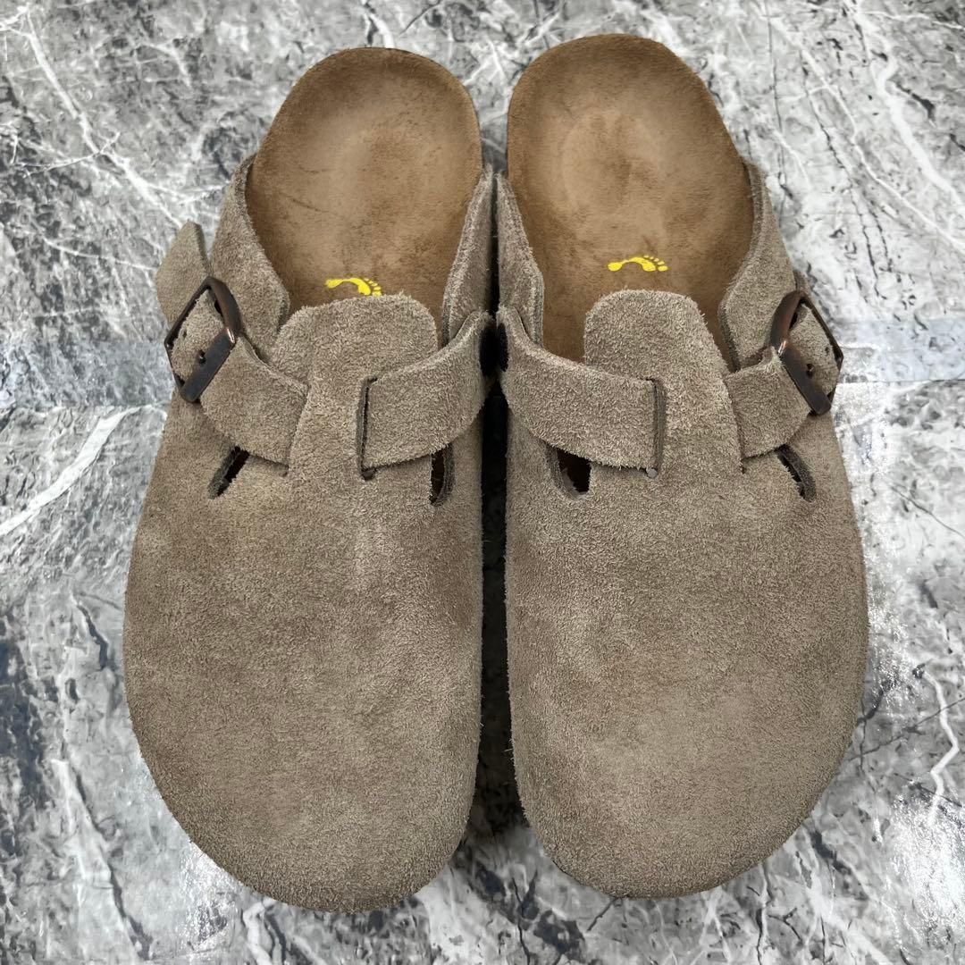 美品 ビルケンシュトック ボストン 24サボ サンダル トープ スエード