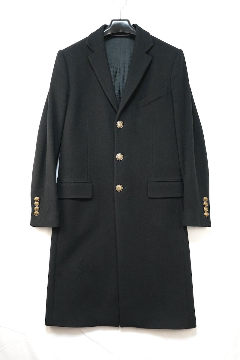 GIVENCHY PARIS ジバンシー ウール カシミヤ チェスター コート