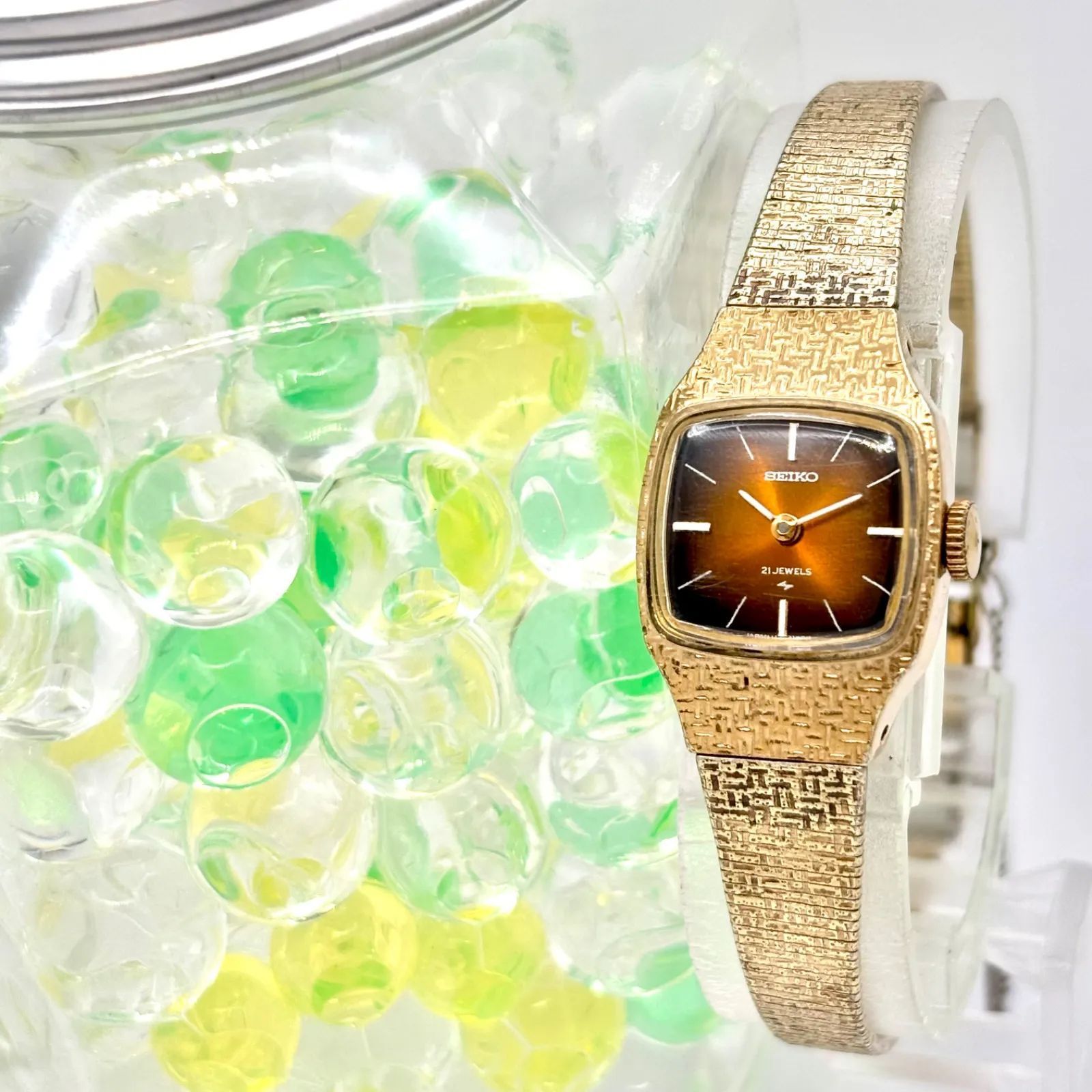 稼働】SEIKO セイコー 機械式 手巻き レディース 腕時計 ゴールド