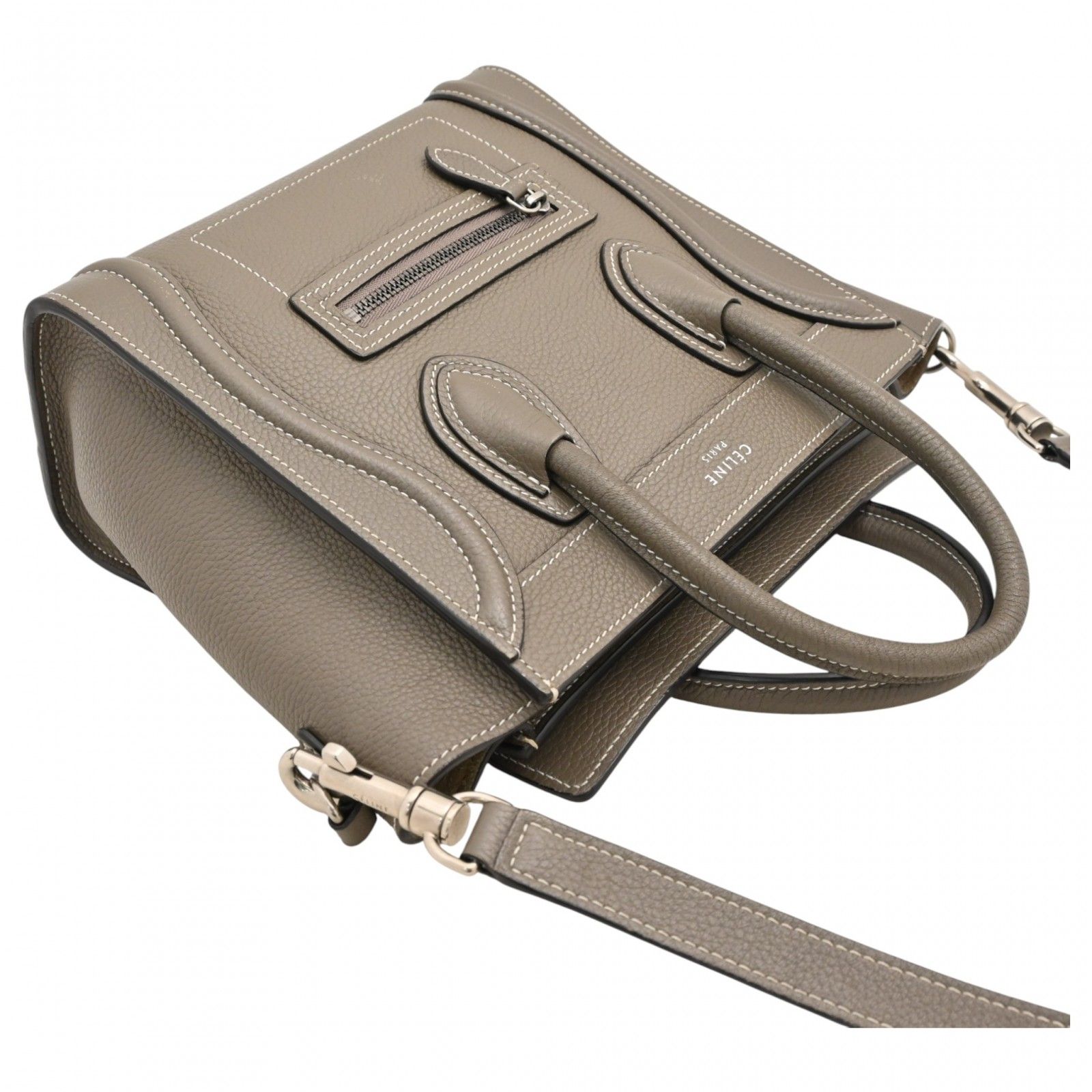 セリーヌ ラゲージ ナノ ショッパー 2WAY ハンドバッグ スリ Aランク