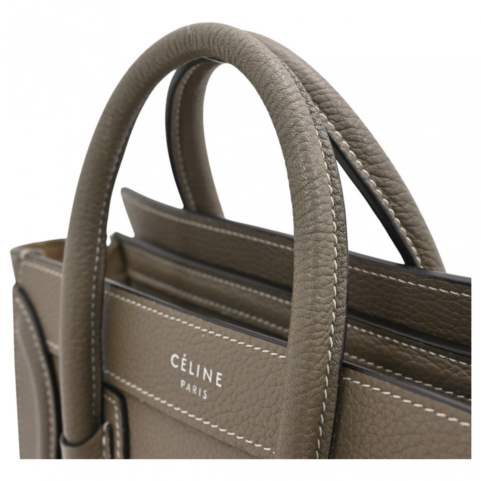 セリーヌ ラゲージ ナノ ショッパー 2WAY ハンドバッグ スリ Aランク