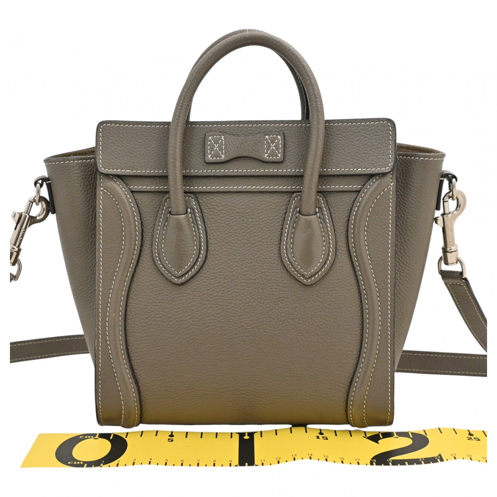 セリーヌ ラゲージ ナノ ショッパー 2WAY ハンドバッグ スリ Aランク