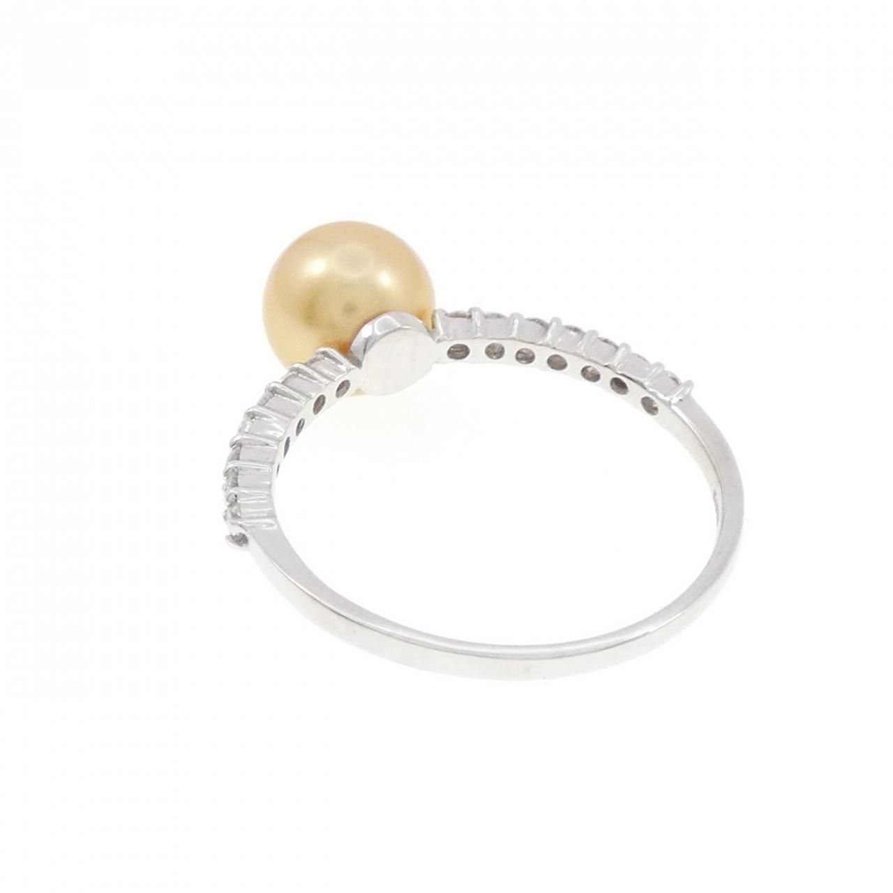 K18WG 白蝶パール リング 6.7mm - メルカリ
