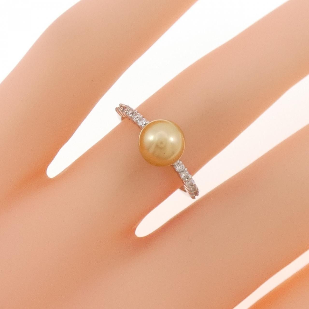 K18WG 白蝶パール リング 6.7mm - メルカリ