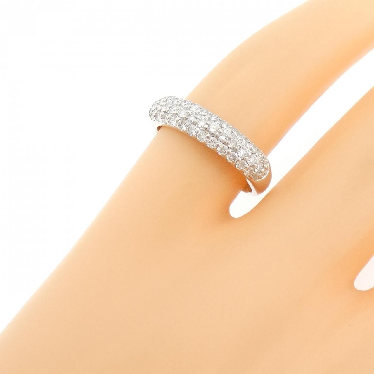 K18WG パヴェ ダイヤモンド ピンキーリング 0.40CT - メルカリ