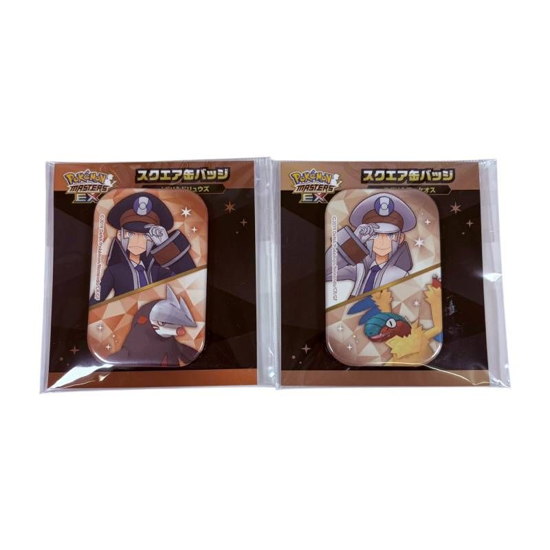 未開封】 ポケモンマスターズEX スクエア 缶バッジ ノボリ＆ドリュウズ