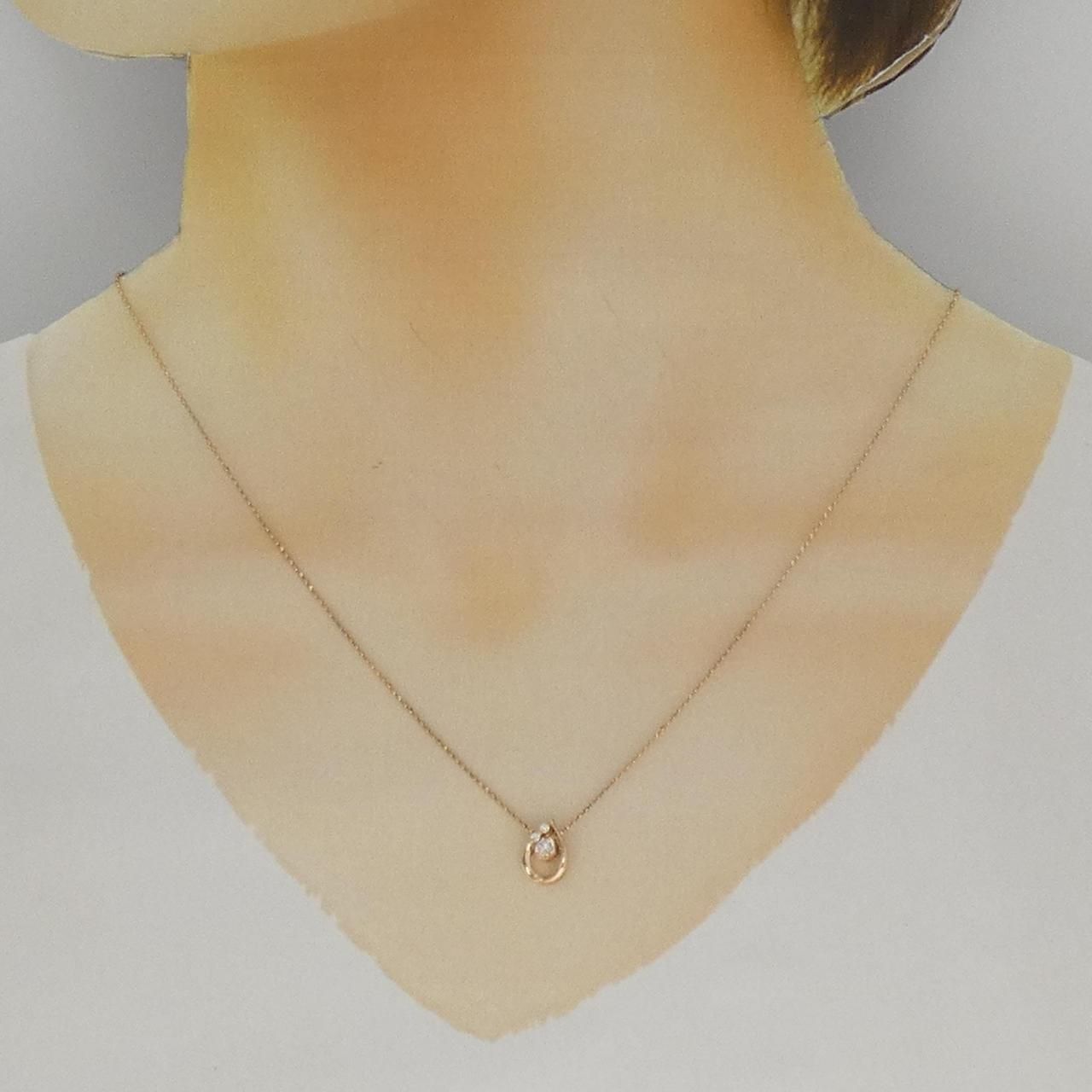 K10PG ダイヤモンド ネックレス 0.10CT 【公式通販】