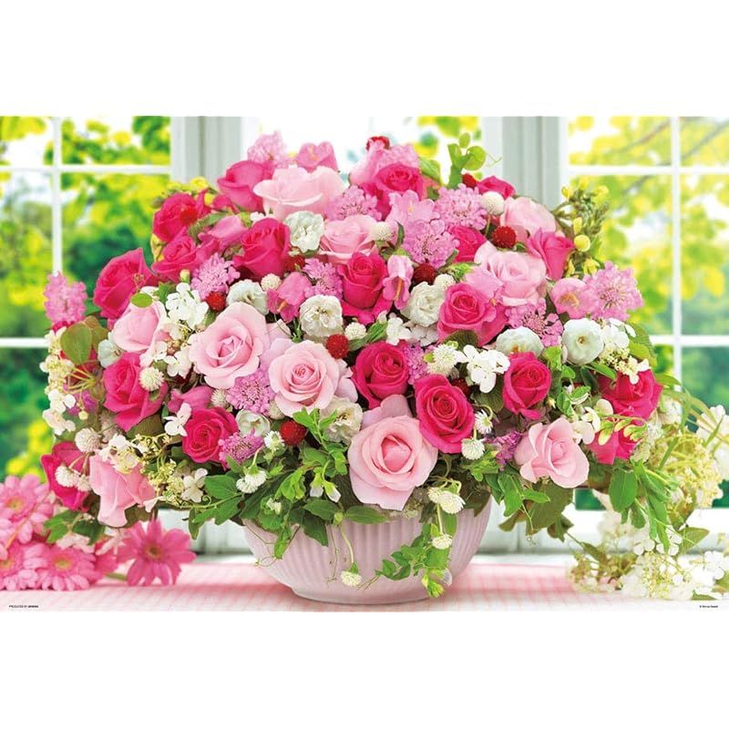 新着商品】【日本製】 1000ピースジグソーパズル ときめきの花束(49
