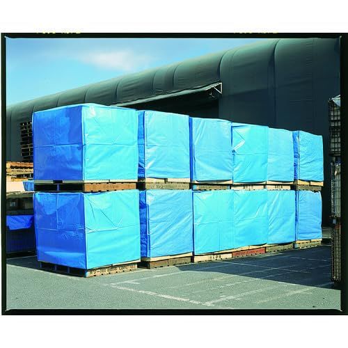  TRUSCO トラスコ パレットカバー ブルー P-11 A ひも ロープ 梱包 テープ