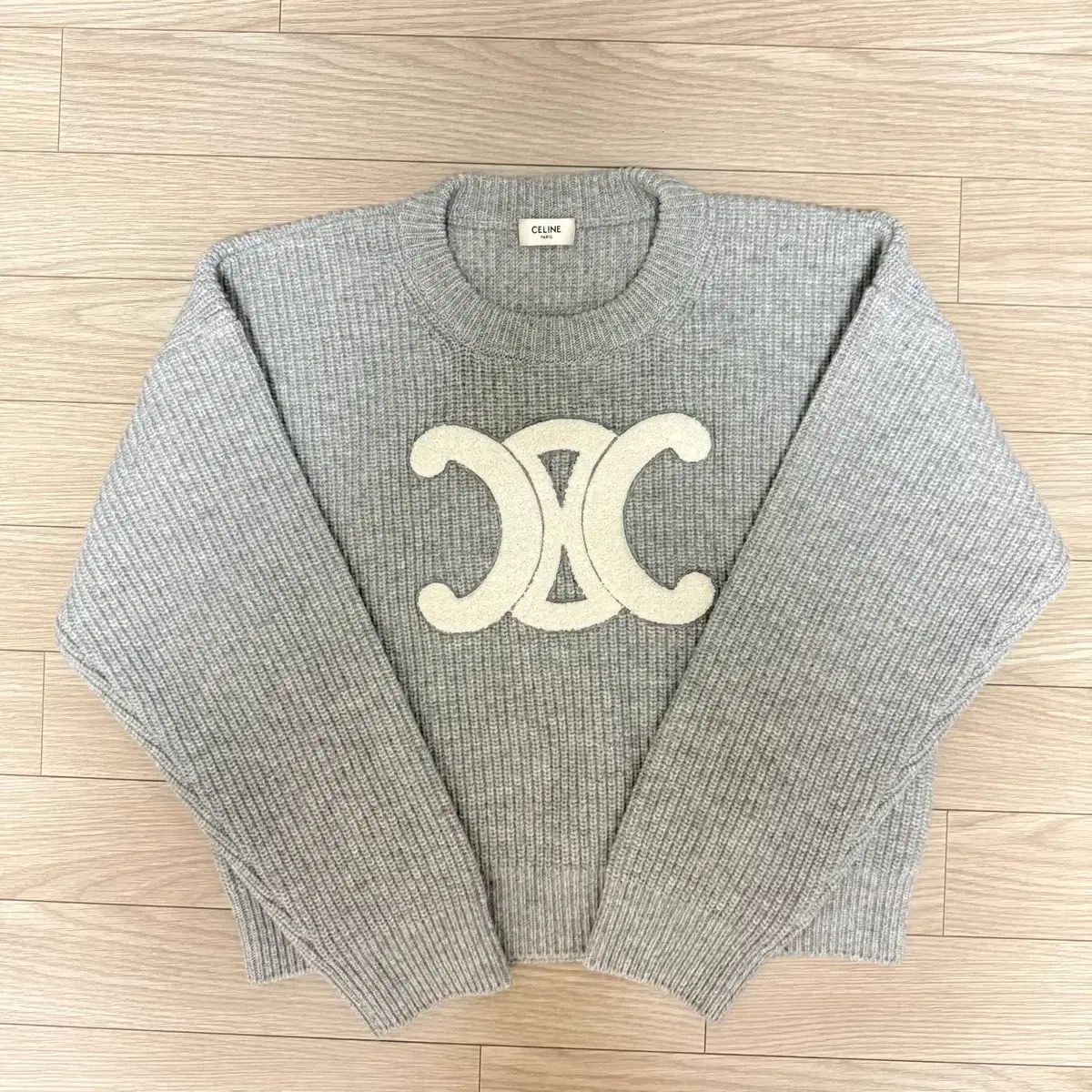 S+級/Sサイズ 25ss 百貨店購入 Celine セリーヌ ウール ニット グレー