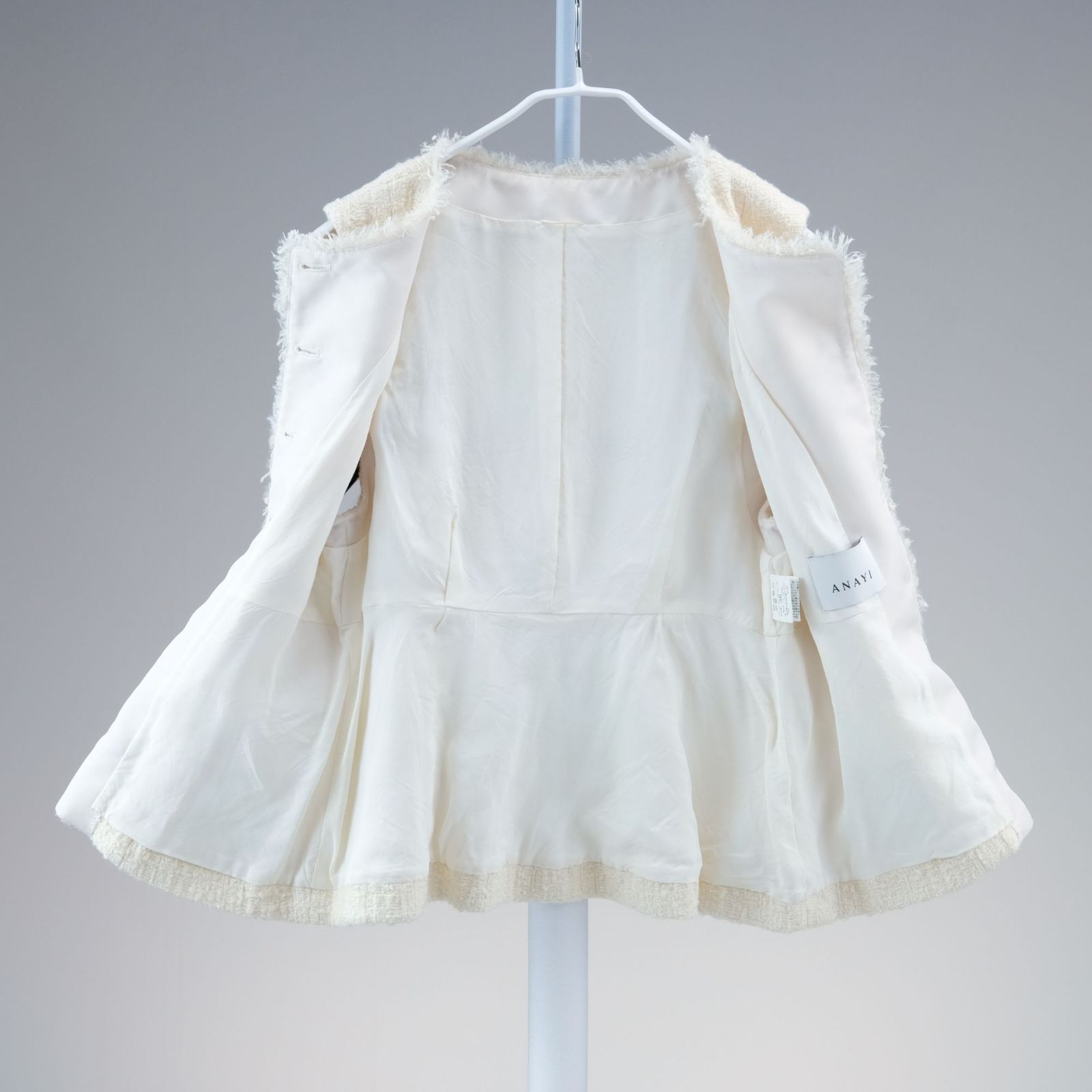 24SS ANAYI アナイ オンライン完売モデル フィルムツイードペプラム