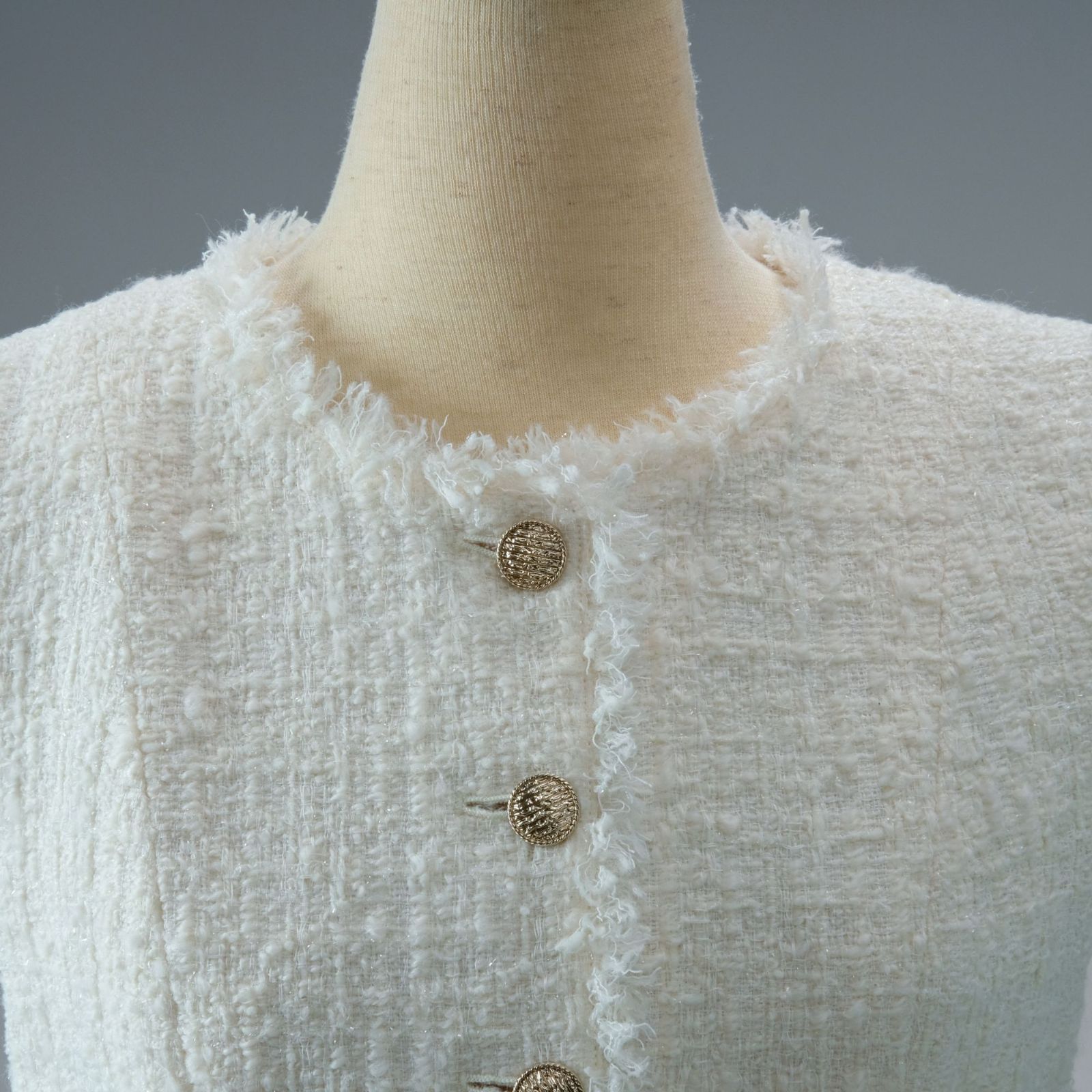 24SS ANAYI アナイ オンライン完売モデル フィルムツイードペプラム