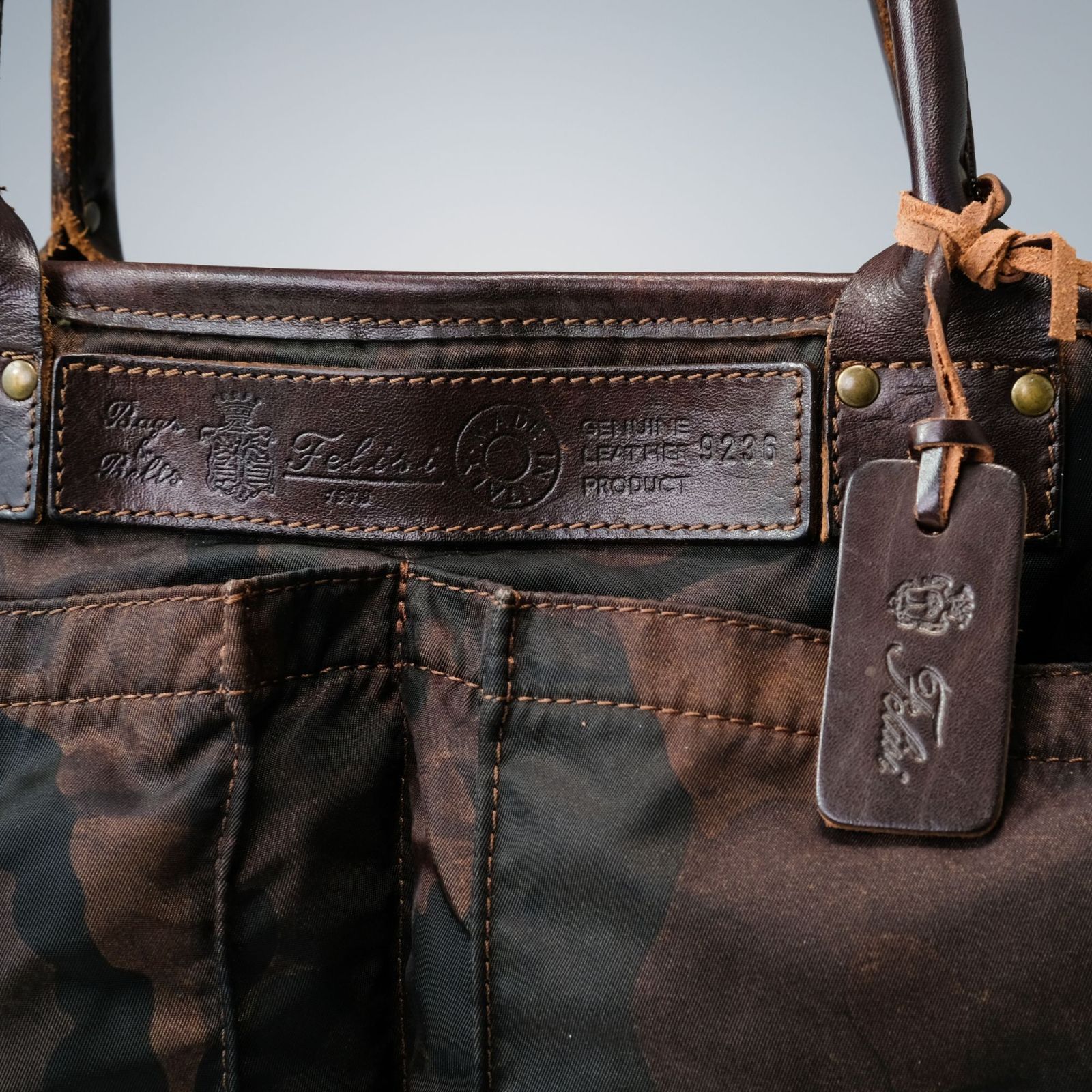 希少】Felisi フェリージ ビジネスバッグ 9236 迷彩柄 カモフラージュ