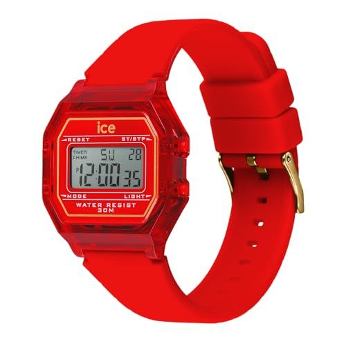 Ice watch アイスウォッチ 時計 腕時計 メンズ レディース 022885 digit retro アイス デジット レトロ レッドパッション クリアー スモール 32 mm 彡 aa 58 c 339