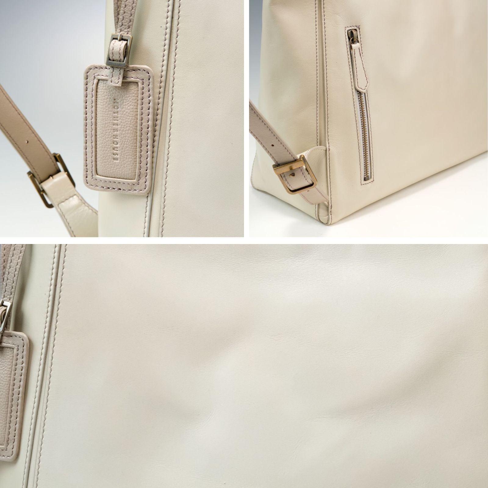 MOTHERHOUSE マザーハウス ヨゾラ 2WAY ベージュ アイボリー レザー