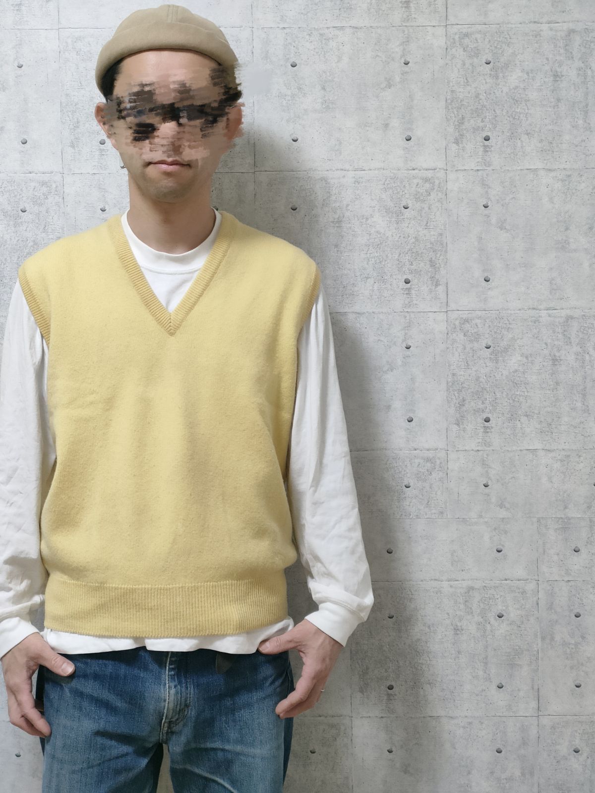 Burberrys】ラムウールベスト（イエロー）スコットランド製 - メルカリ