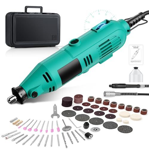 迅速に発送 ミニルーター 6段変速 回転 分 リューター 電動 ルーター 工具 電動リューター 124 PCS 軽量 DIY創作用 切断 木工 穴あけ 彫刻 切削 研磨 汚れ落とし 錆落とし 細工物 収納ケース付 日 827 fc 51 d