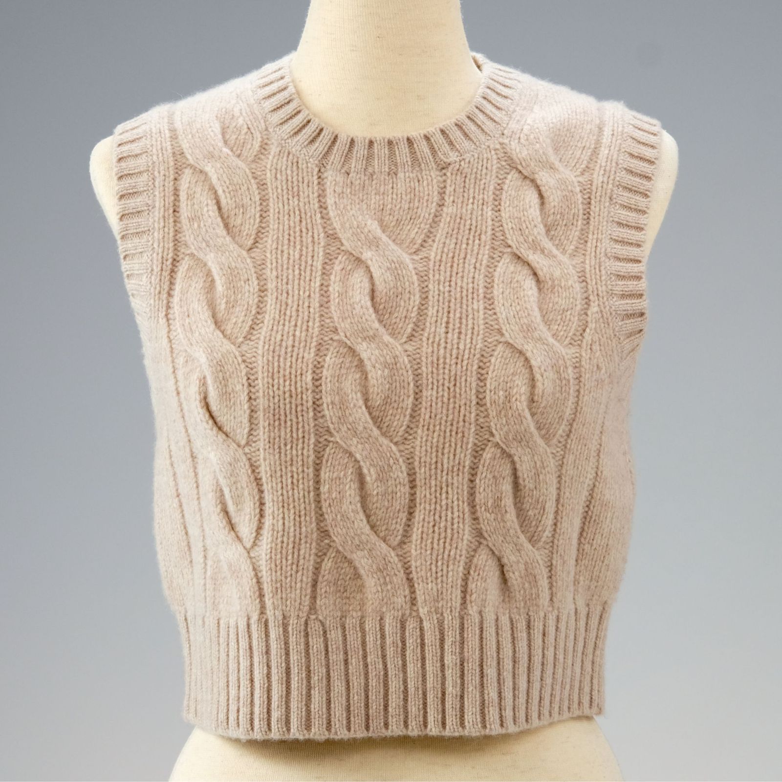 極美品】POLO RALPH LAUREN クロップド ケーブル ウールカシミヤ