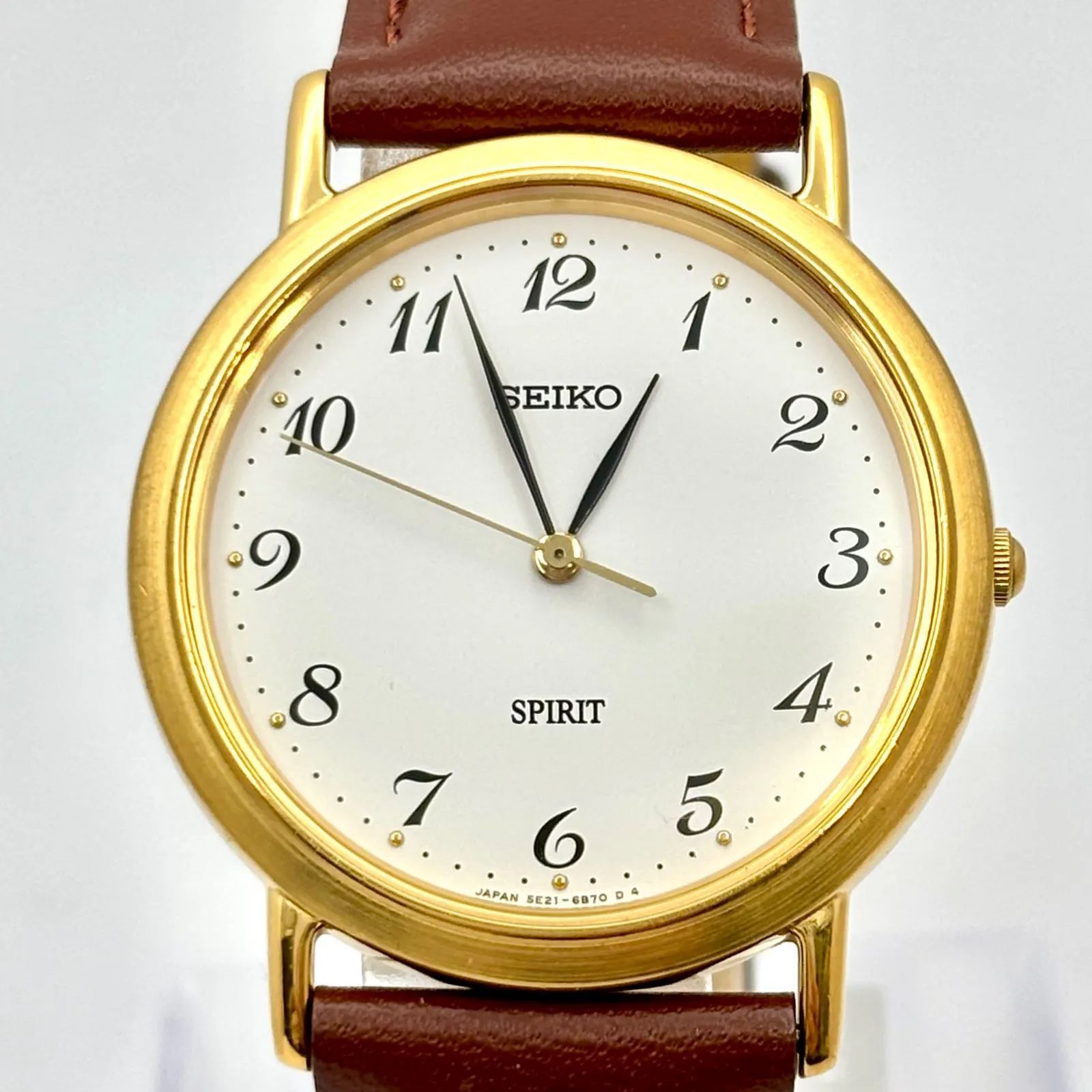 新品電池】SEIKO セイコー SPIRIT スピリット メンズ 腕時計 ゴールド 