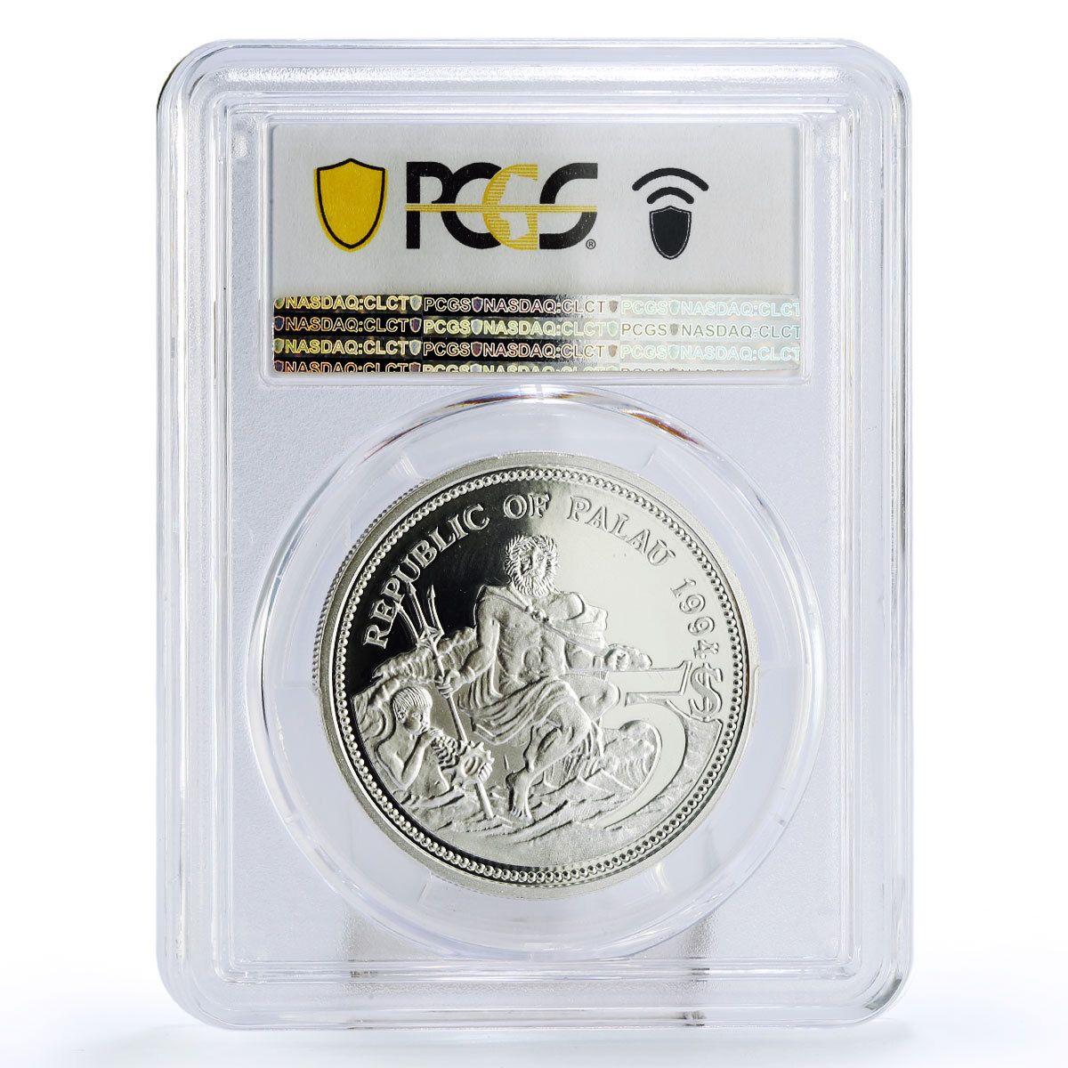 パラオ 5ドル 海洋生物保護 オーシャンシーン PR70 PCGS 銀貨 1994年
