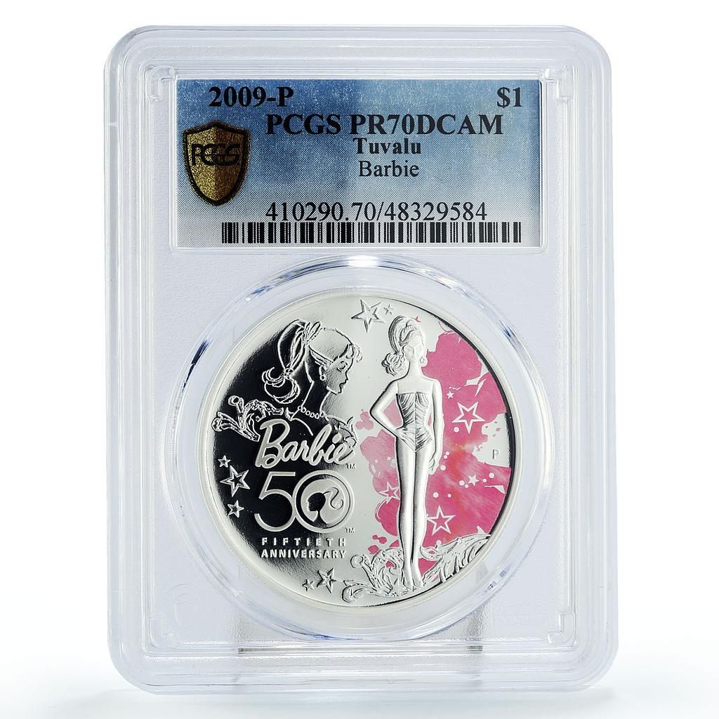 ツバル 1ドル バービー人形50周年記念 PR70 PCGS 銀貨 2009年 - メルカリ