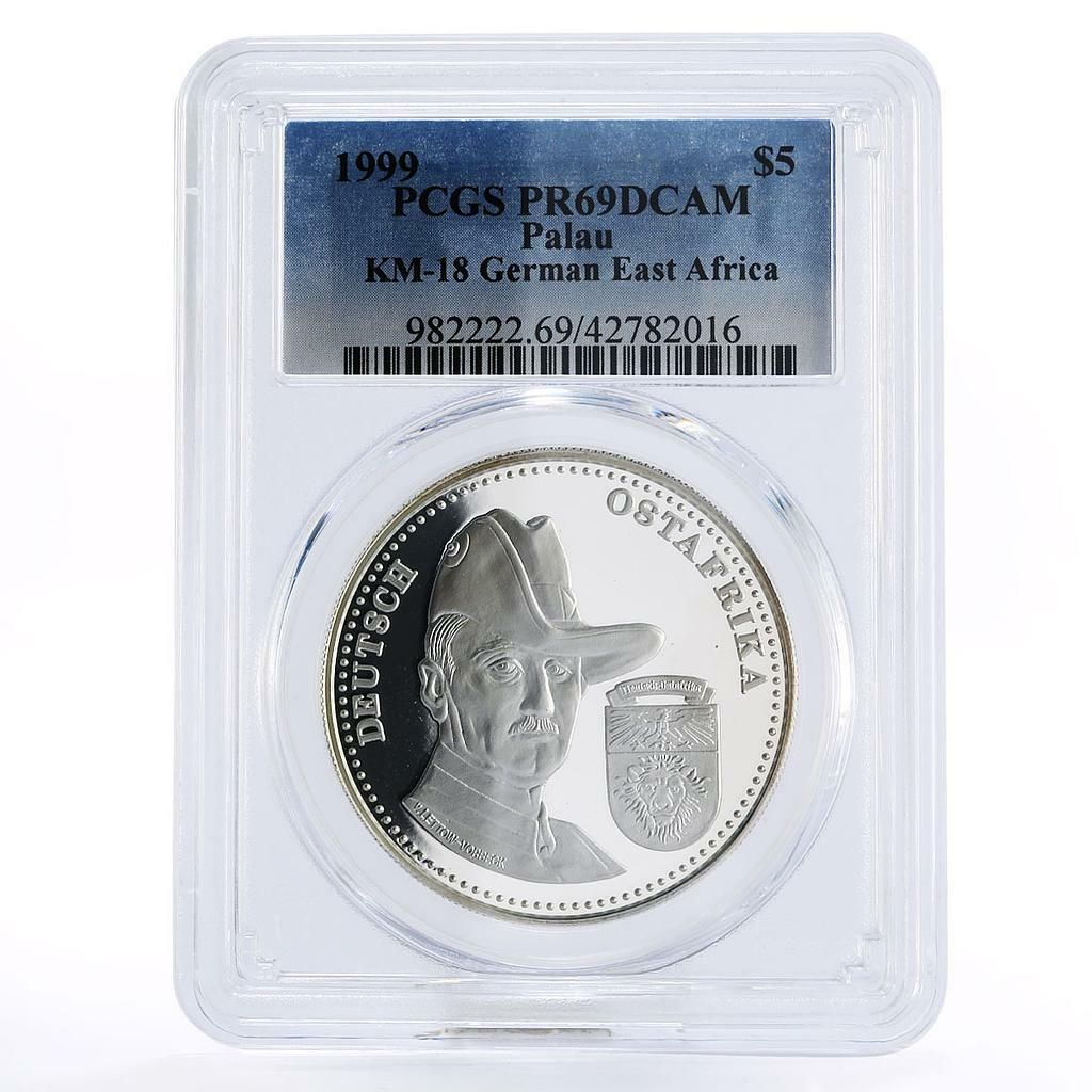 パラオ 5ドル ドイツ東アフリカ象 PR69 PCGS 銀貨 1999年 - メルカリ