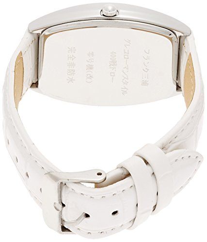 フランク三浦 腕時計 零号機 グレコローマンスタイル400戦無敗 記念モデル 革ベルト カラフル ホワイト FM 00 K-CRW 彡 e 0953484