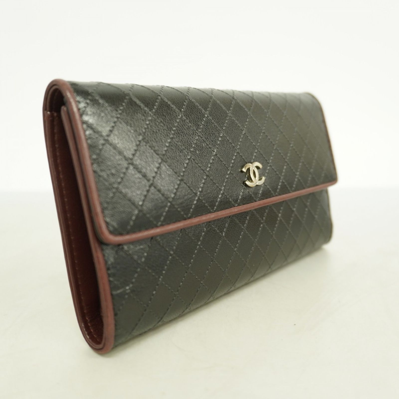 シャネル(Chanel) シャネル 三つ折り長財布 ビコローレ カーフ