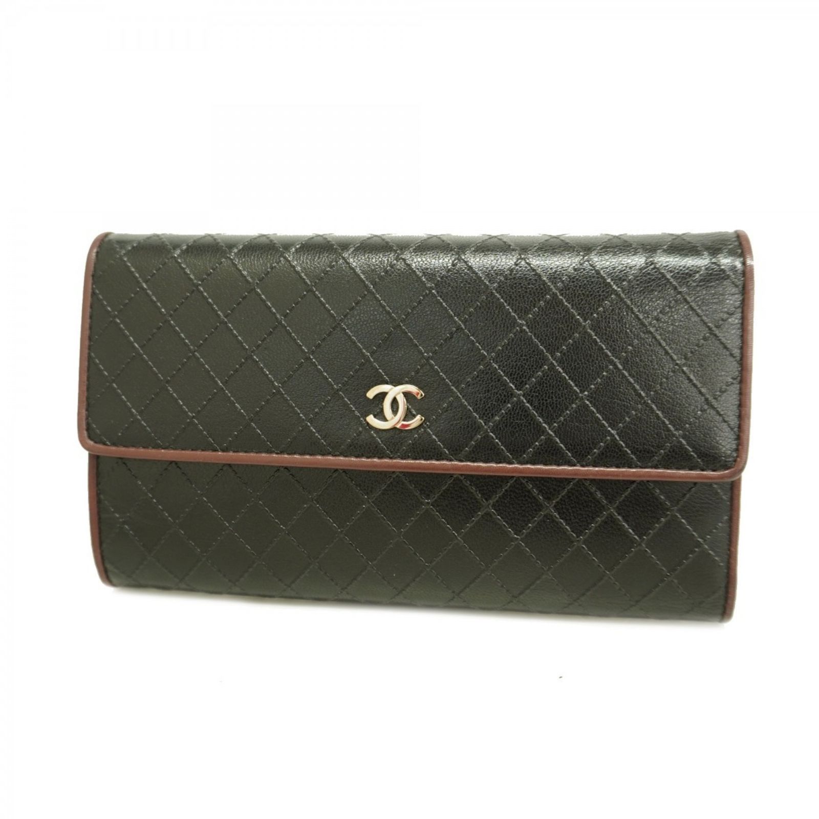 ✨CHANEL✨　シャネル　長財布　ビコローレ　ブラック シャネル(Chanel) シャネル 三つ折り長財布 ビコローレ カーフ
