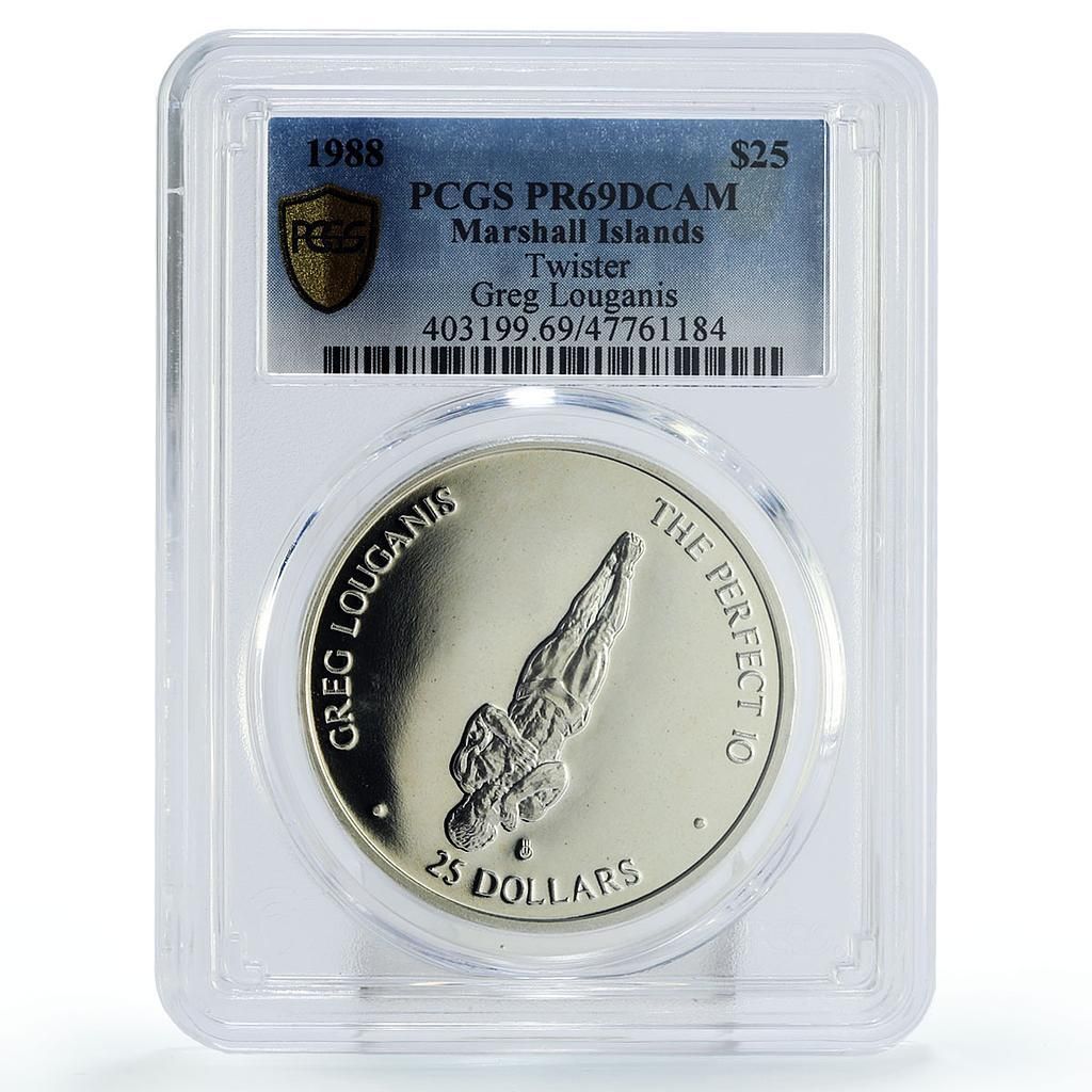 マーシャル諸島 25ドル グレッグ・ルーガニス ツイスターダイビング