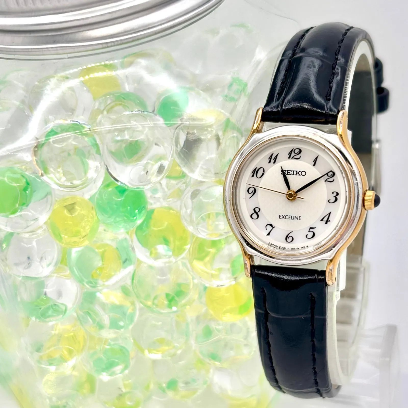 新品電池】SEIKO セイコー EXCELINE エクセリーヌ シェル レディース